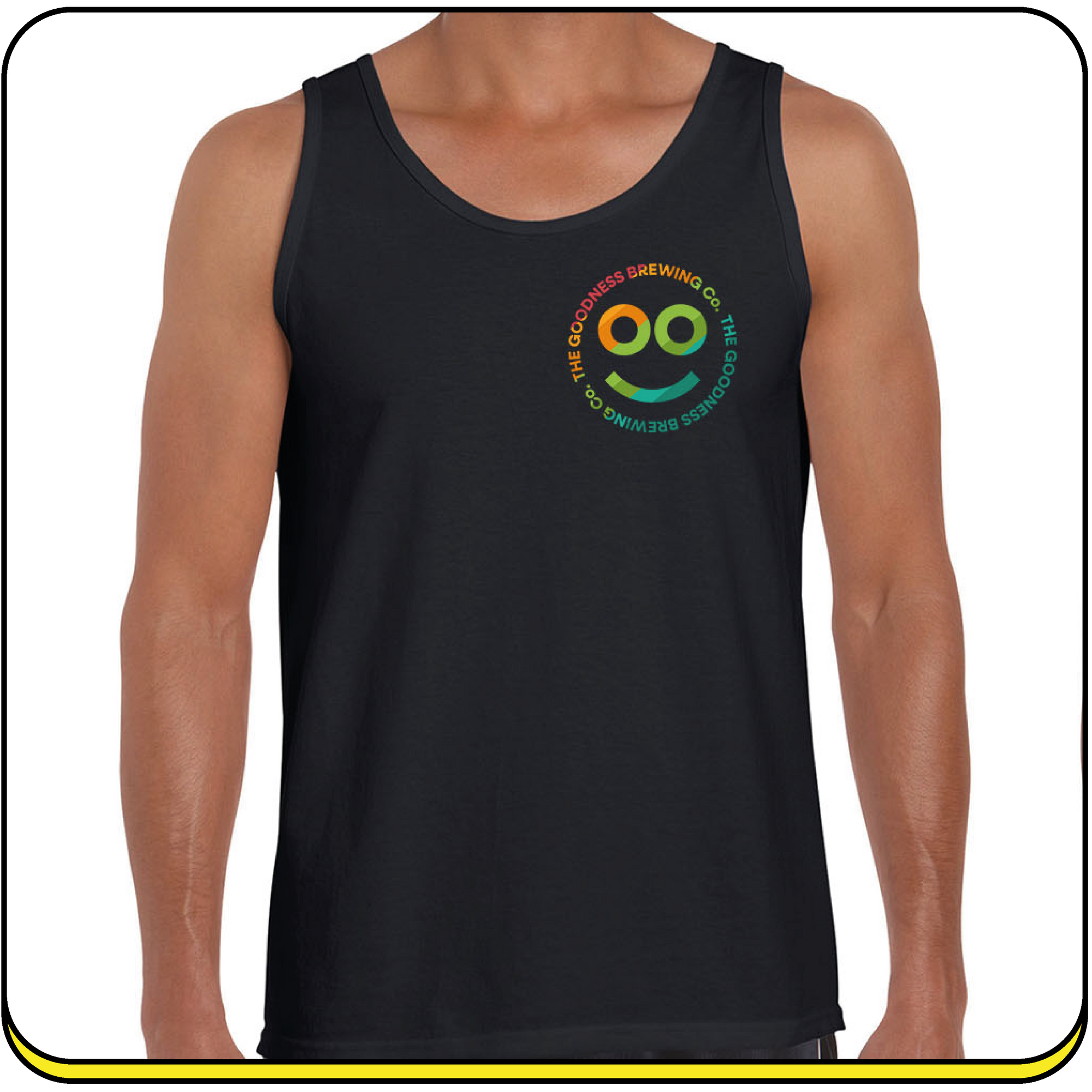 BLACK VEST - RAINBOW FRONT & BACK